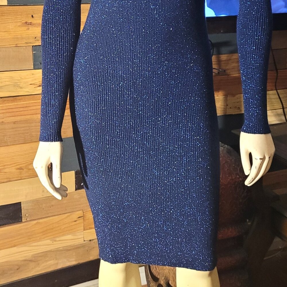 Shein Navy Blue Glittered, Pearl Decorated - Picture 5 of 5